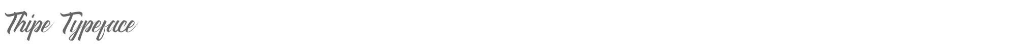 Sample characters Thipe Font